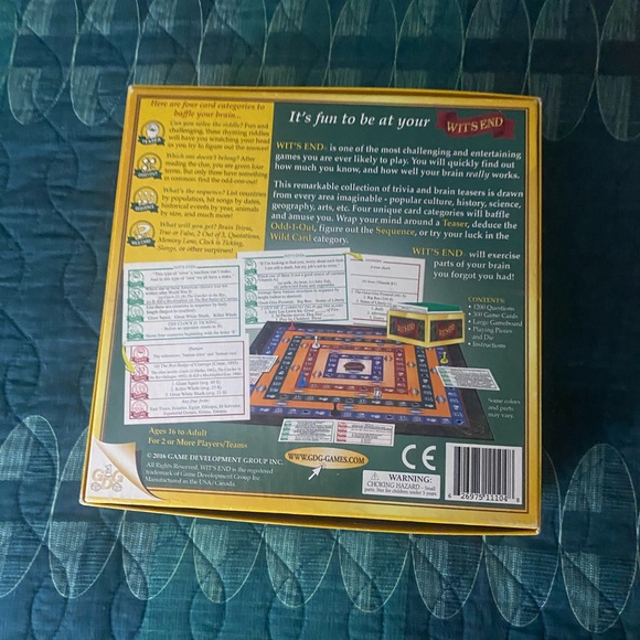 Source Unknown Toys Wits End Board Game Poshmark